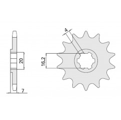 CHT ZĘBATKA PRZEDNIA 413 12 SUZUKI TS 50X`84-96, RMX 50`97-99 (JTF413.12) (413-12)